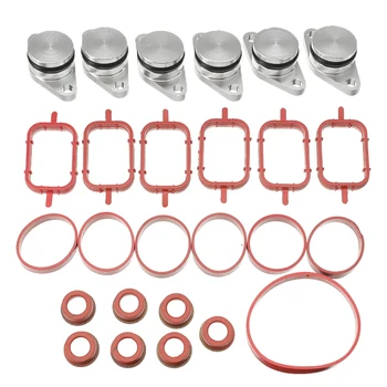 

6 PCS 22/33mm Swirl Flap Blanks Plate Gasket Seal Cylinder OT277 Aluminum Intake Inlet Manifold For BMW M57 E39 E60 E46
