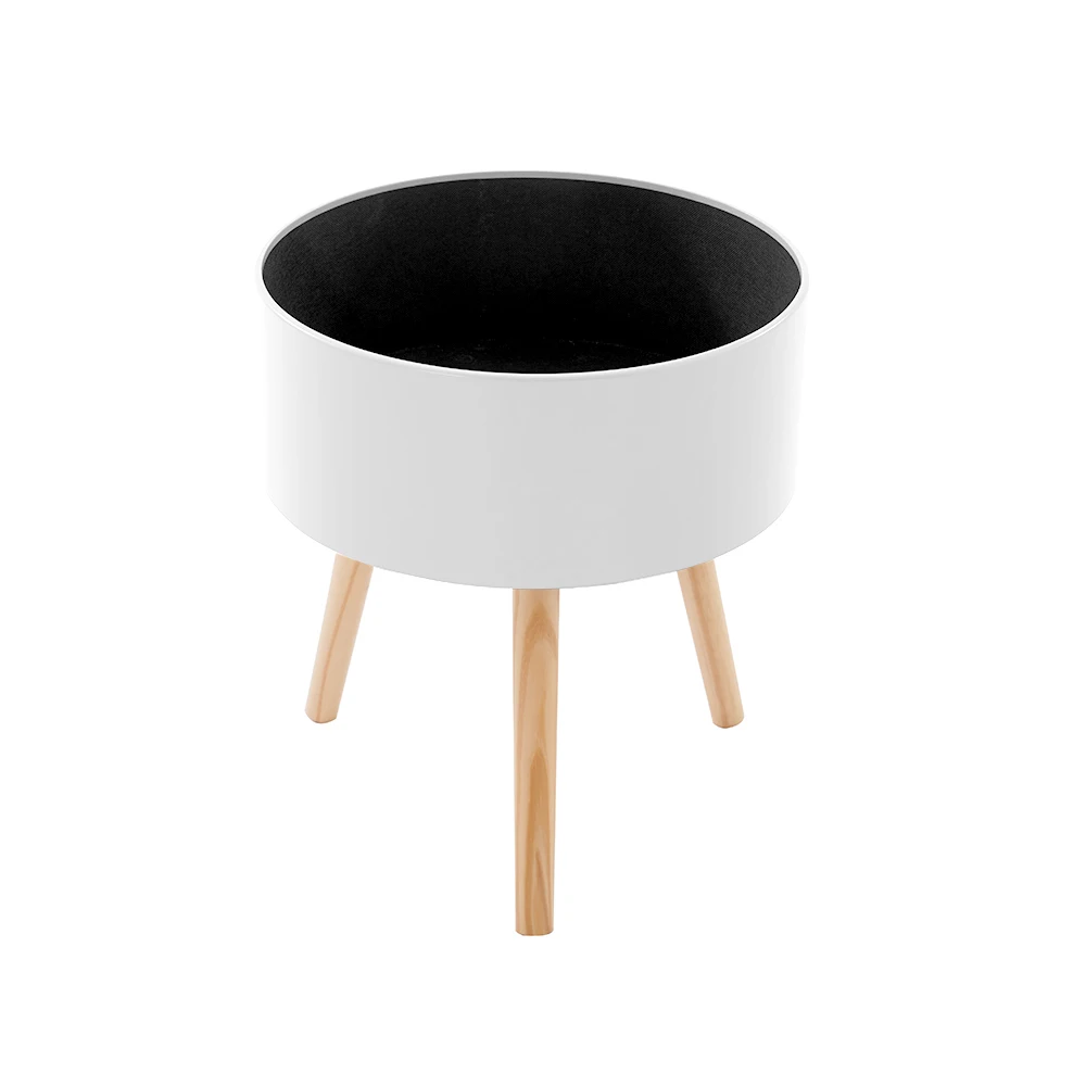  PananaStorage Round Table Livingroom Bedroom Beside Coffee Table Decor Stand with Round Collecting  - 4000603344740