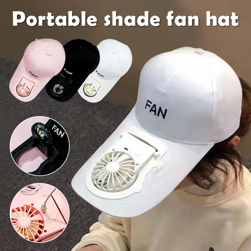 USB Charging Cap With Fan Novelty Baseball Golfing Hat Peaked Hats Sun On the Front Snapback Caps | Безопасность и защита