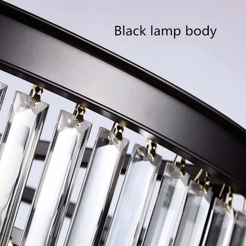 Black lampbody Manggic современный винтажный Хрустальный потолочный встраиваемый потолочный светильник для украшения дома и отеля - Цвет корпуса: Black lampbody