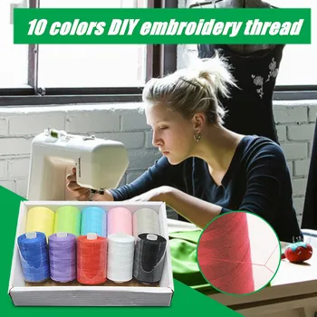 

Sewing Thread Household Color Polyester Sewing Thread Pagoda Thread 10pc 1500 Yards Hilos Para Tejer A Ganchillo Crochet