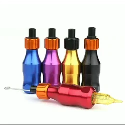 1pc 25mm Aluminum Alloy Tattoo Grip Machine Handle With Short Small Needle Cartridge Permanent Makeup Supplies Accessorie