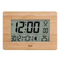 FanJu FJ3530 LCD Digital Wall Clock Alarm Big Size Number Multifunction Temperature Table Clocks Bedside thermometer Large clock 1