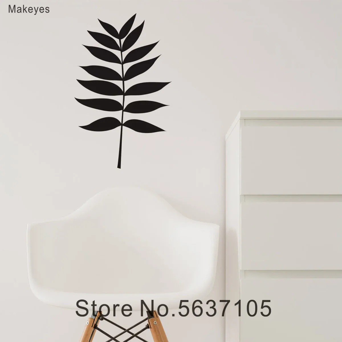 Makeyes Albero A Foglia Modello Adesivi Murali Casa Soggiorno Di Arte Decalcomanie Della Decorazione Della Parete Del Vinile Di Disegno Buccia E Basto