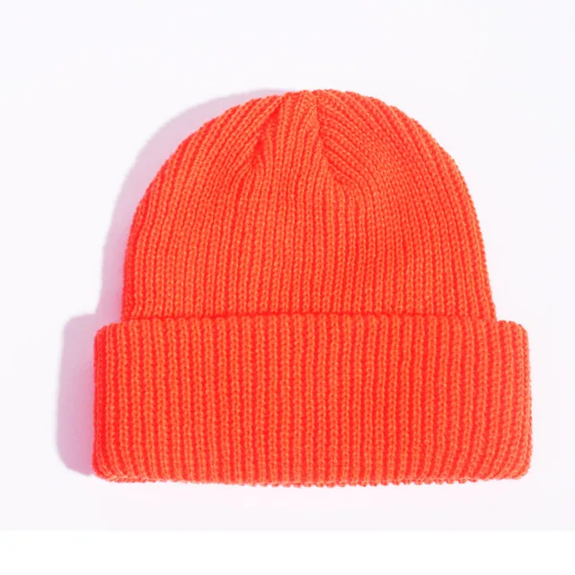 Fashion Hip Hop Beanie Knitted Hat Men Skullcap Women Winter Warm Brimless Baggy Melon Cap Cuff Docker Fisherman Beanies Hats Q