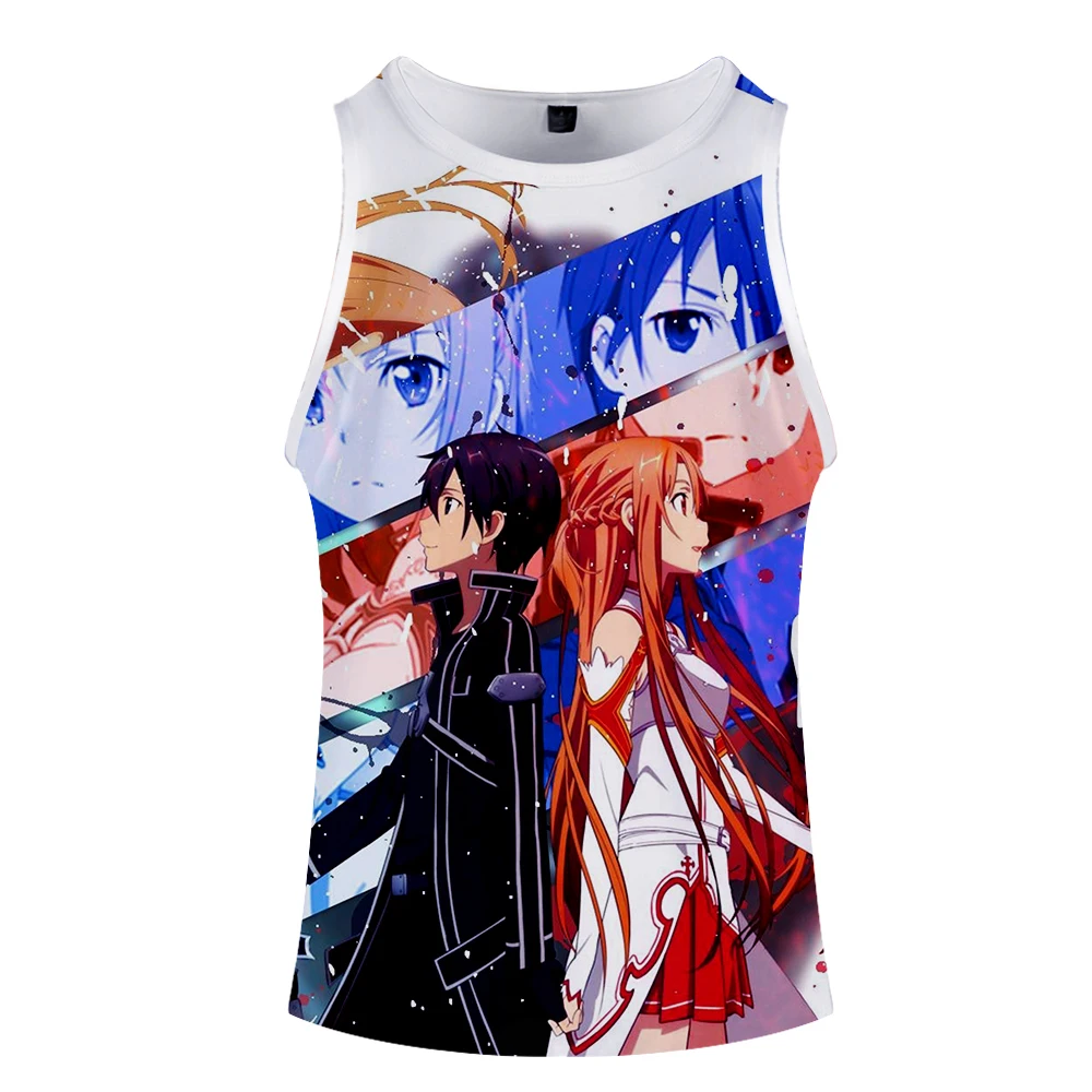 Sword art Online:Alicization 2019 3D O-Neck Tank Top summer sleeveless wide shoulder men's women's casual Couple wear Sword art Online:Alicization 2019 3D O-Neck Tank Top summer sleeveless wide shoulder men's women's casual Couple wear