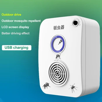 

Ultrasonic Mosquito Repeller Indoor Outdoor USB Charging LCD Display Garden Home Pest Control Anti Insect Cockroach Electronic