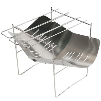 

Portable Stainless Steel BBQ Grill Non-stick Surface Folding Barbecue Grill Outdoor Camping Picnic Toofolding charcoal grilll