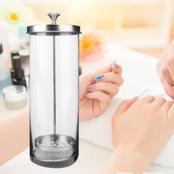 

Manicure Vacuum Cleaner Professional Nail Tool Sterilizer Jar Glass Manicure Disinfection Cup With Lid Nails Accessoires