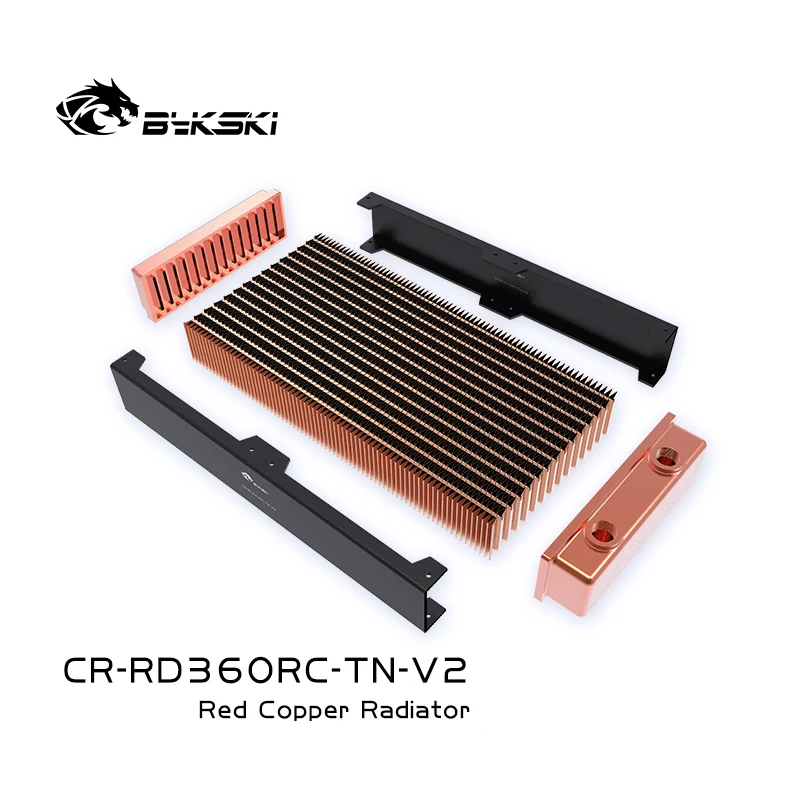 Fileira de Radiador 30mm de Cobre Uso para 12cm Bykski Grosso Única Computador Água Refrigerar Líquido Trocador Calor Ventiladores 360mm - Imagem 5