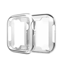 Premium Silicone Protective Cover with Screen Guard - 45mm (SILVER)