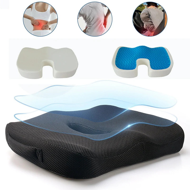 

Car U Shape Seat Cushion Memory Foam Mel Travel Breathable Seat Pad Orthopedic Pillow Massage Pressure Relief Chair Cushion