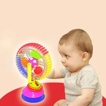 

Baby Educational Toy Model Rotating Stroller Dining Chair Suction Cups Plastic Windmill Hot Sales