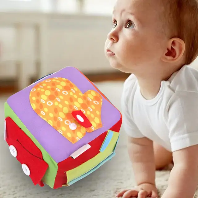 Children Cloth Building Blocks New Infant Baby Cloth Doll Soft Rattle Early Educational Baby Toy Soft Plush Set Cube 4