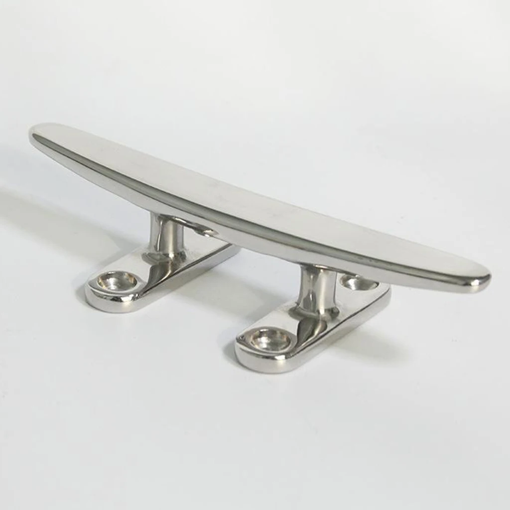 8" Stainless Steel Boat Dock Cleat Marine Grade, Metallic Silver Color