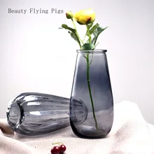 Скандинавский домашний декор с рисунком растений ваза для цветов Настольная креативная динозавр стеклянный в виде яйца ваза для гостиной Свадебный Рождественский подарок