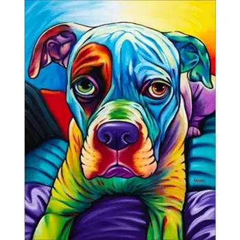 

4 Pack Colorful Dog 5D DIY Diamond Painting Kits Full Drill Rhinestone Embroidery Cross Stitch Home Decor Craft Q6PE