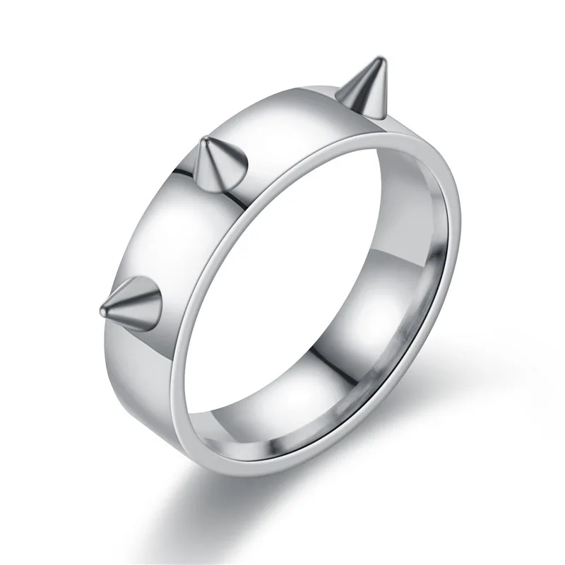 Ring-Punk-Style Jewelry Joyas Rivet Thorn Stainless-Steel Self-Defense Mens JIOROMY