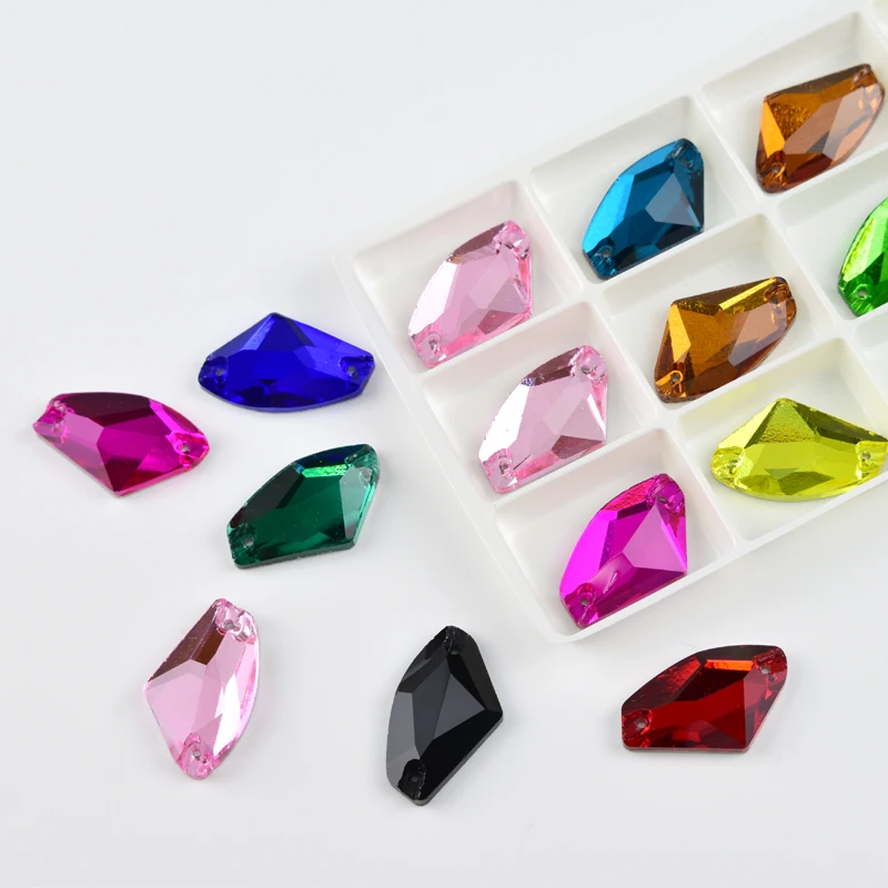 All size sew-on rhinestones AX glass crystal two holes flatback colors sewing rhinestone for DIY wedding dress/bags accessories sew on rhinestones sewing rhinestones non hot fix rhinestones non hotfix rhinestones