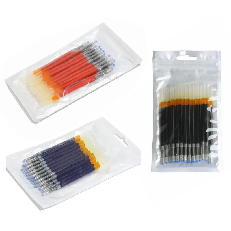 

20pcs Neutral Ink Gel Pen Refill Black Blue Red 0.5mm Bullet Refills Office School Stationery Student Gifts