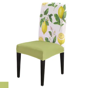 

Lemon Fruit Spandex Elastic Dining Chair Slipcover Removable Kitchen Seat Case Stretch Chair Cover for Banquet