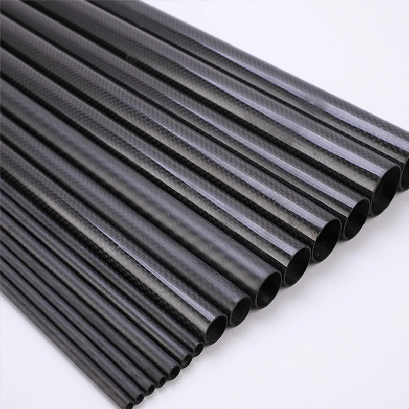 Характеристики разных размеров овальная саржевая трубка из углеродного волокна
