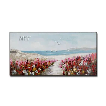 

Large Abstract Painting Modern Oil Painting Hand Painting Office Wall Art Original Abstract Red Flower Art Hand Painted Pictures