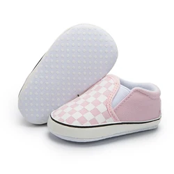 KIDSUN Newborn Baby Canvas Shoes Classical Patch Toddler First Walker Infant Boy Girl Shoes Soft-Sole Flat Cotton Crib Shoes
