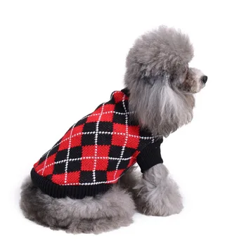 

Cross-Border E-Commerce Pet Clothes Sweater Bones Striped Turtleneck Dog Clothes Sweater Christmas Snowflake