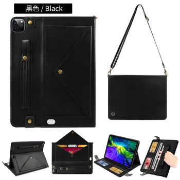 

Case for iPad Pro 11 2nd Gen 2020 Cover funda Pencil Holder for iPad 11 inch 2020/2018 PU Skin Stand Shell + Shoulder&Hand strap
