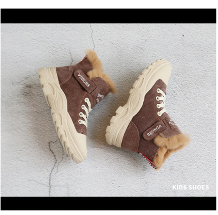 WinterCasualAthleticShoesStudent StyleWinterFlatChildren для ShoesLeatherMartin BootsSkidproofSoft SolesSnow сапоги