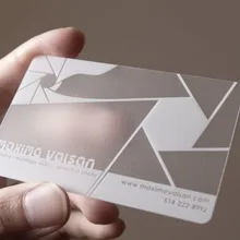 Высококачественная прозрачная визитная карточка под заказ/прозрачные пластиковые карты