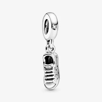 

2020 New 925 Sterling Silver Sports Shoes Pendant Dangle Charm Hanging Beads Fit Pandora Bracelet For Women DIY Jewelry Making
