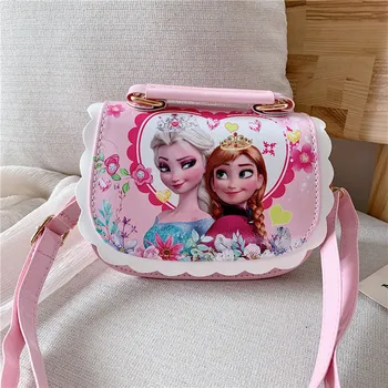 

new Disney pu portable handbags children's bag fashion Messenger bag cartoon shoulder bag frozen hand bags