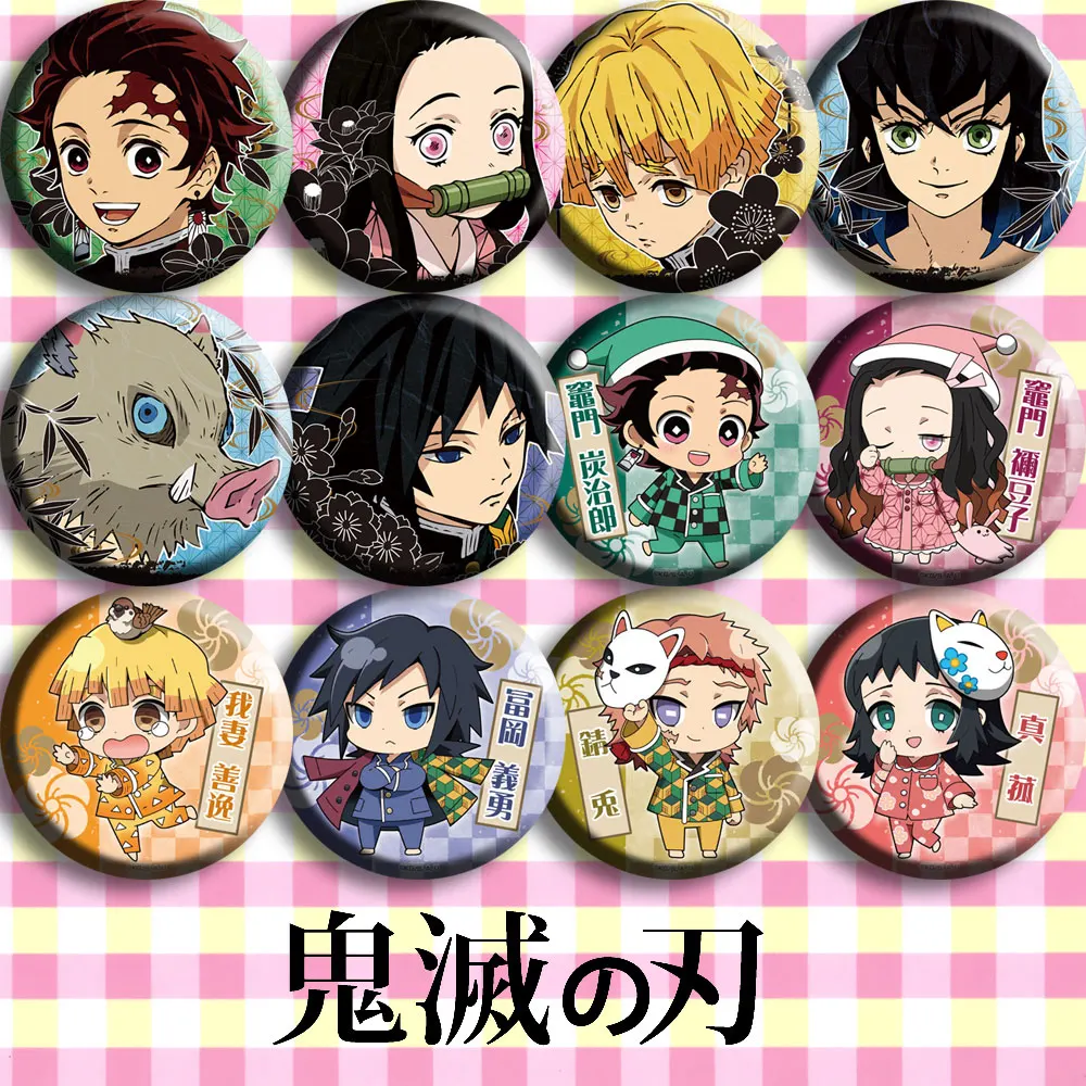 Японское аниме Demon Slayer: Kimetsu no Yaiba Kamado Tanjirou значок для косплея Мультяшные значки