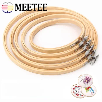 

Meetee 1set(5pcs) 13-26cm Bamboo Embroidery Hoop Frame O Rings Wooden Handy DIY Cross Stitch Needle Craft Sewing Tool DY001