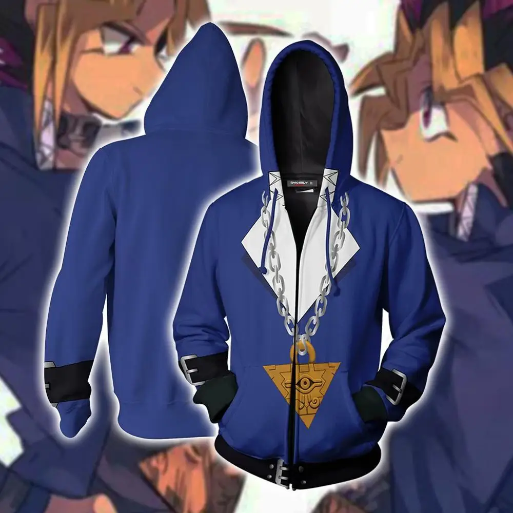 

Duel Monsters Seto Kaiba Hoodie Jackets Coats Cosplay Costumes Duel Monsters Hoodie Printed Sweatshirt men women Sports coat