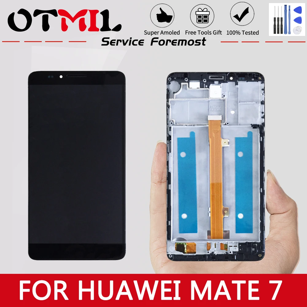 

6.0" OTMIL For HUAWEI Mate 7 LCD Display Touch Screen with Frame Digitizer For HUAWEI Mate7 Display MT7-L09 MT7-CL00 Mate7 LCD$