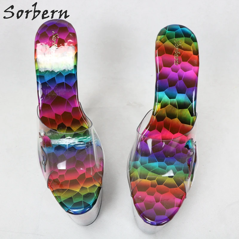 Sorbern Perspex/босоножки на высоком каблуке; женские слипоны из прозрачного ПВХ; женские шлепанцы; Летняя обувь из змеиной кожи; уличные тапочки для парней