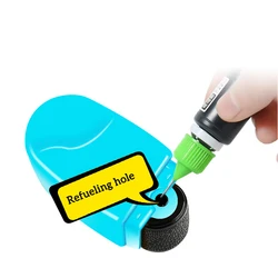 Recharge d'encre noire pour tampon à rouleau photosensible, Protection contre le vol, pièces/ensemble, 1 pièce/3 