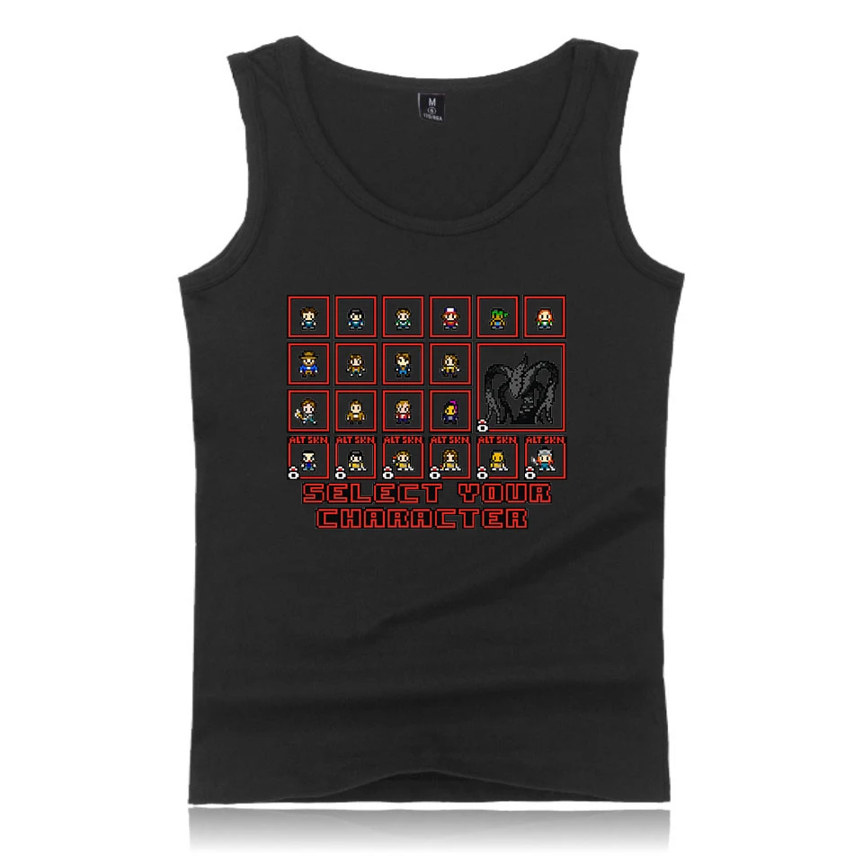 Tank Tops 100%cotton Cantilever monster story vest male trend two-color behind the design sense sleeveless Tank Tops