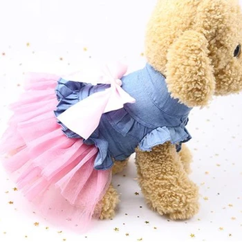 

1pcs Spring Fashion Pet Dog Clothes Jeans Skirt Dog Clothes Pet Supplies