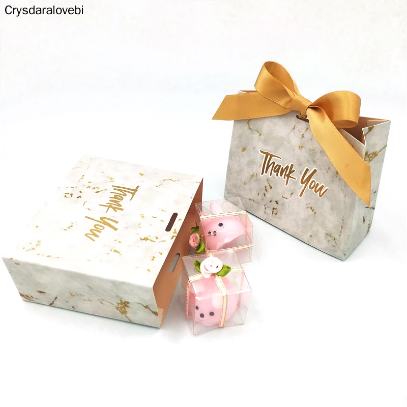 

New Creative Gold Marble Gift Box Packaging Event & Party Supplies Bronzing Candy Box Baby Shower Paper Chocolate Boxes Package