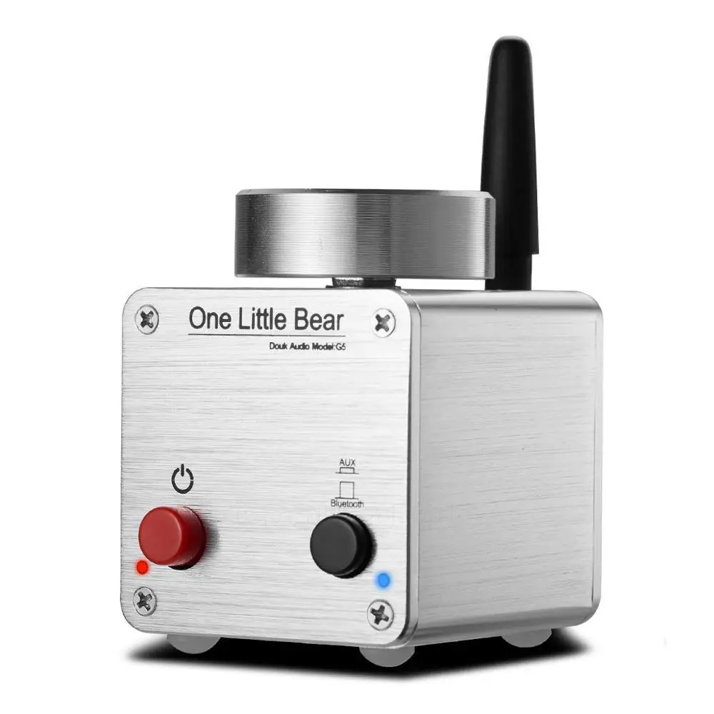 Nobsound последний маленький медведь G5 Hi-Fi мини Bluetooth цифровой усилитель аудио усилитель стерео 50 Вт* 2 с блоком питания - Цвет: Серебристый