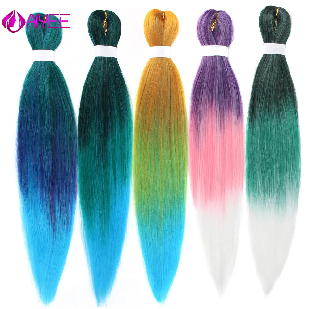 

AIYEE Ombre Braiding Hair Jumbo Braids Hair Crochet Hair Extension Easy Synthetic 20" Low Temperature Fiber Crochet Braid AIYEE