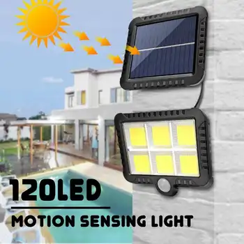 

120LED Solar Lamp Motion Sensor Split-body Wall Lamp Light Waterproof Outdoor Path Night Lighting Support Outdoor Night Lighting