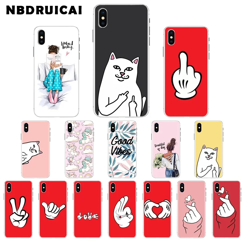 

NBDRUICAI Cool Cute Doggy TPU Soft Silicone Phone Case Cover for iPhone 11 pro XS MAX 8 7 6 6S Plus X 5 5S SE XR cover