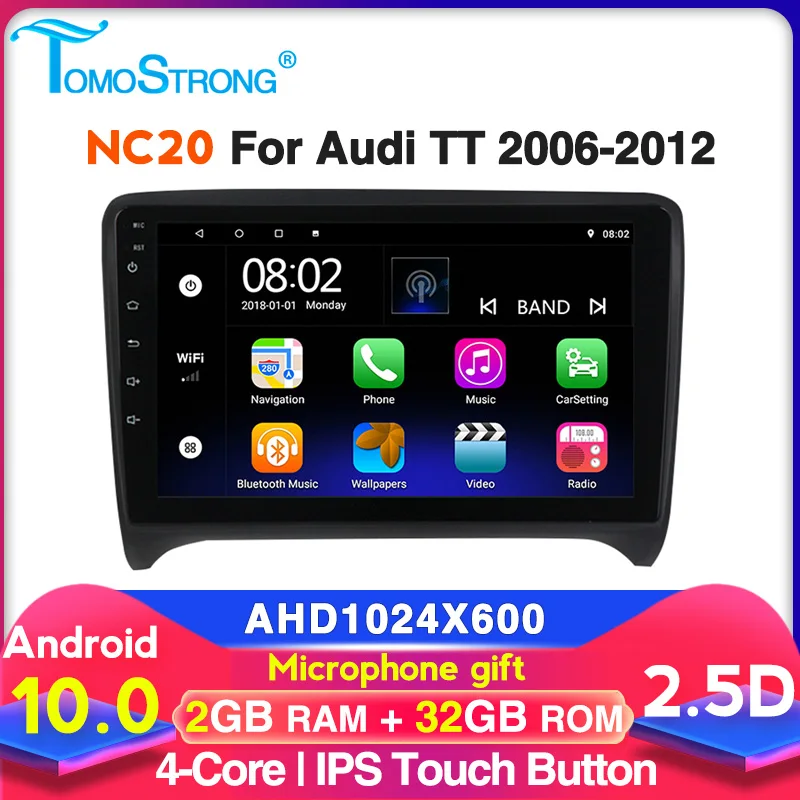 9 дюймов 2 Гб ОЗУ 32 ПЗУ для Audi TT MK2 8J 2006 2007 2008 2009 2010 2011 2012 Авторадио GPS мультимедийный