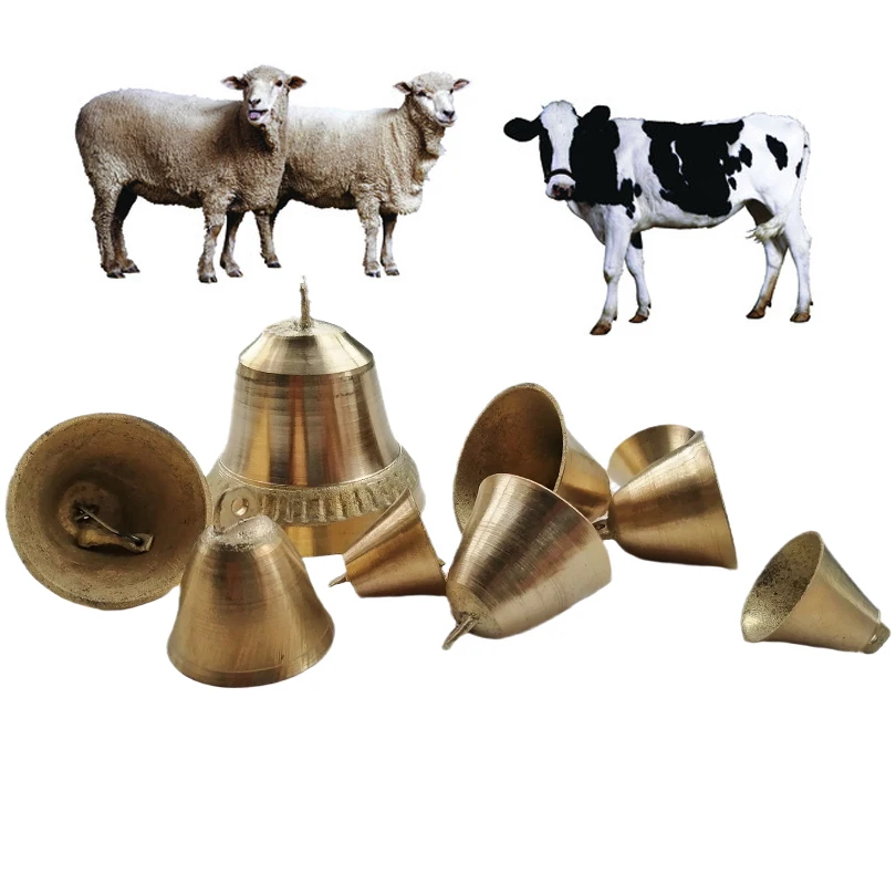 Animal Bells Livestock Pet Tracker Cow Horse Sheep Grazing Copper Bells Cattle Farm Extra Loud Bronze Bell
