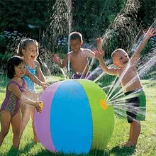 Funny Children's Inflatable Spray Water Ball Summer Outdoor Swimming Beach Pool Play Lawn Balls Playing Fountain Balls Toys